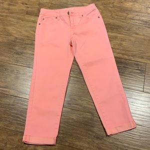 Neon justice jeans capris